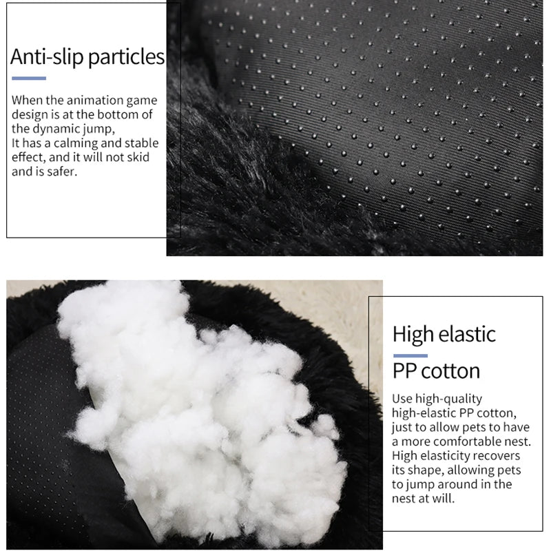 Premium Cat Bed: Breathable Soft Plush Sanctuary built for Comfort