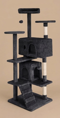The Haven: Premium Soft Breathable Multi-Level Lounge Cat Tree
