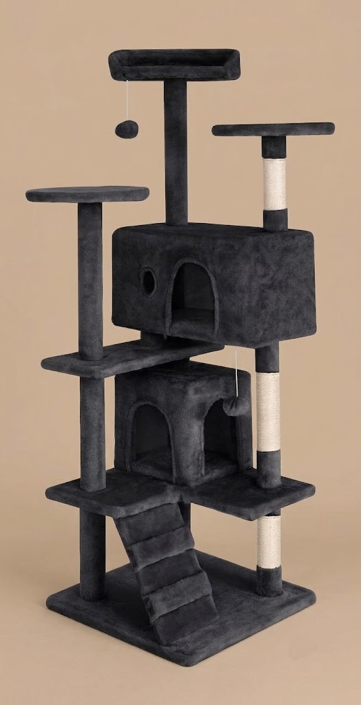 The Haven: Premium Soft Breathable Multi-Level Lounge Cat Tree