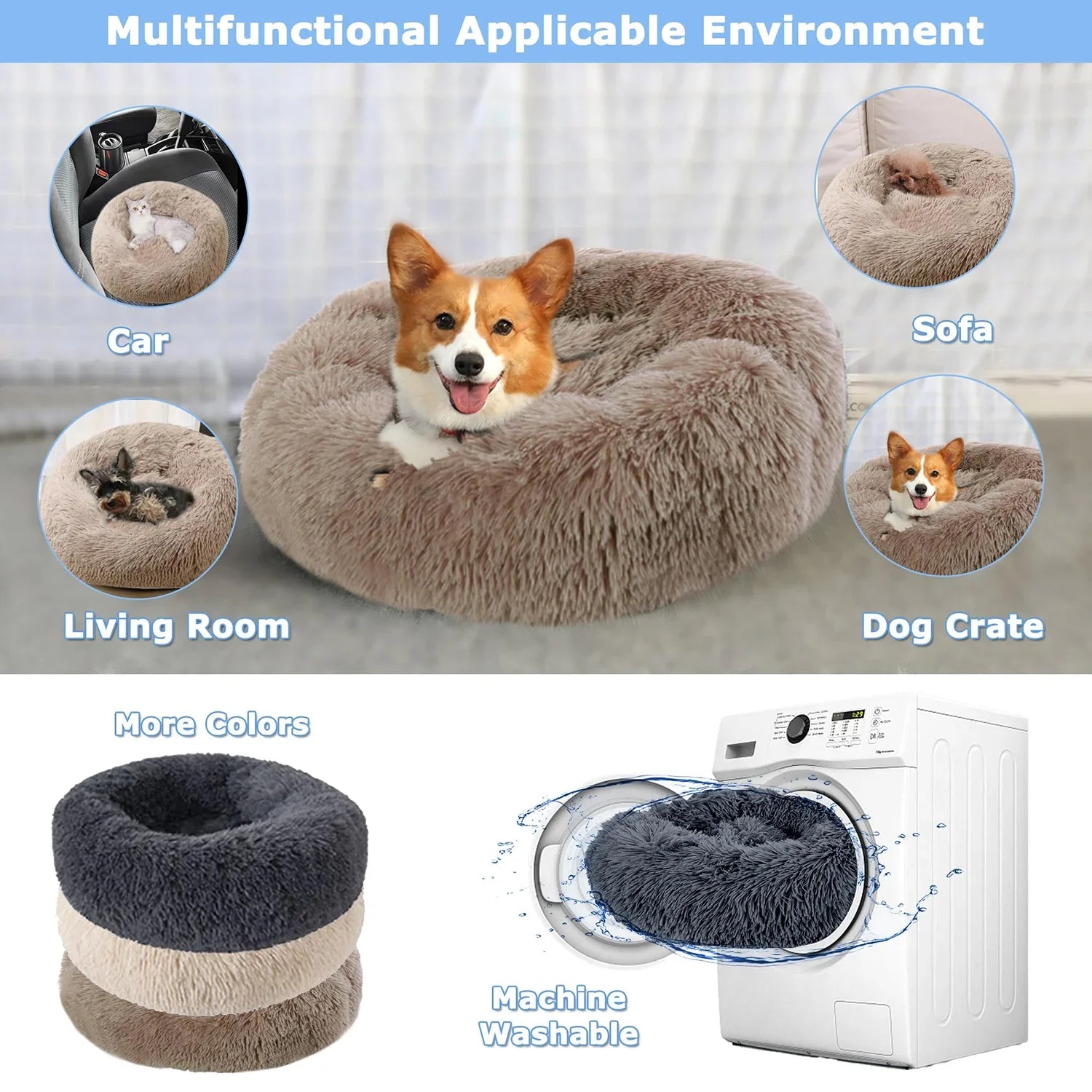 Premium Cat Bed: Breathable Soft Plush Sanctuary built for Comfort