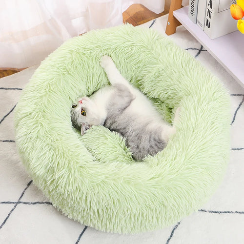 40-60Cm round Pet Bed for Large Dog Bed Super Soft Cat Bed Long Plush Dogs Basket Cushion Cat Bed Cat Mat Animals Sleeping Sofa